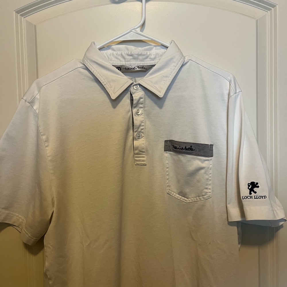 White Travis Mathew Men's Golf Polo